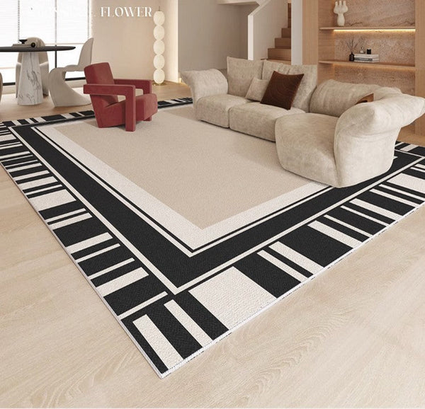 Modern Rugs for Living Room, Simple Contemporary Modern Rugs, Abstract Contemporary Rugs Next to Bed, Modern Rugs for Dining Room-ArtWorkCrafts.com