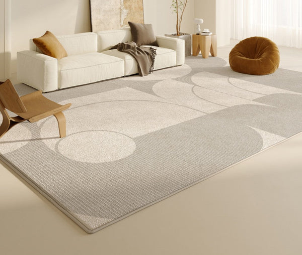 Abstract Contemporary Rugs for Bedroom, Dining Room Floor Rugs, Grey Modern Rugs under Sofa, Large Modern Rugs in Living Room, Modern Rugs for Office-ArtWorkCrafts.com