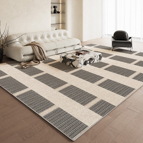 Bedroom Floor Rugs, Simple Abstract Rugs for Living Room, Contemporary Abstract Rugs for Dining Room, Modern Rug Ideas for Living Room-ArtWorkCrafts.com