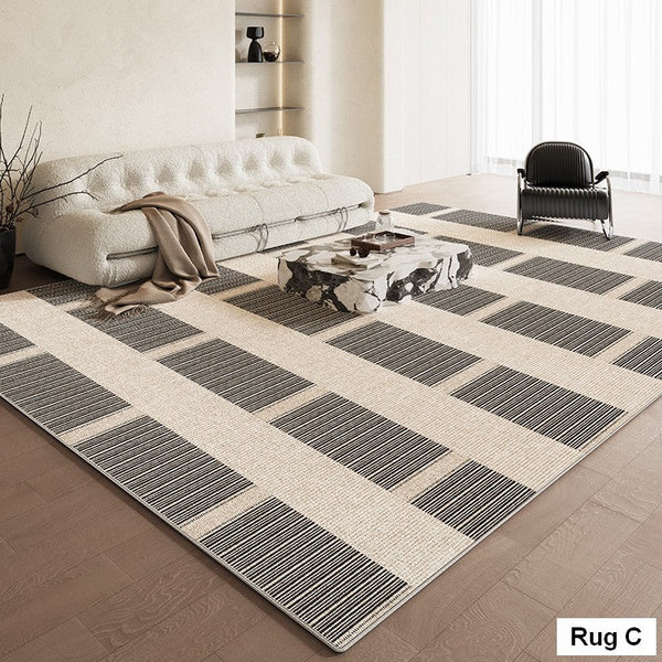 Bedroom Floor Rugs, Simple Abstract Rugs for Living Room, Contemporary Abstract Rugs for Dining Room, Modern Rug Ideas for Living Room-ArtWorkCrafts.com