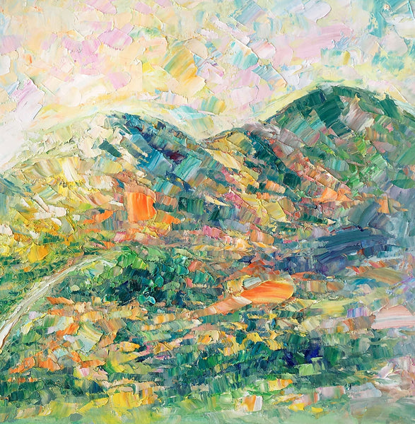 Abstract Oil Painting, Impasto Painting, Custom Landscape Painting, Mountain Landscape Painting-ArtWorkCrafts.com