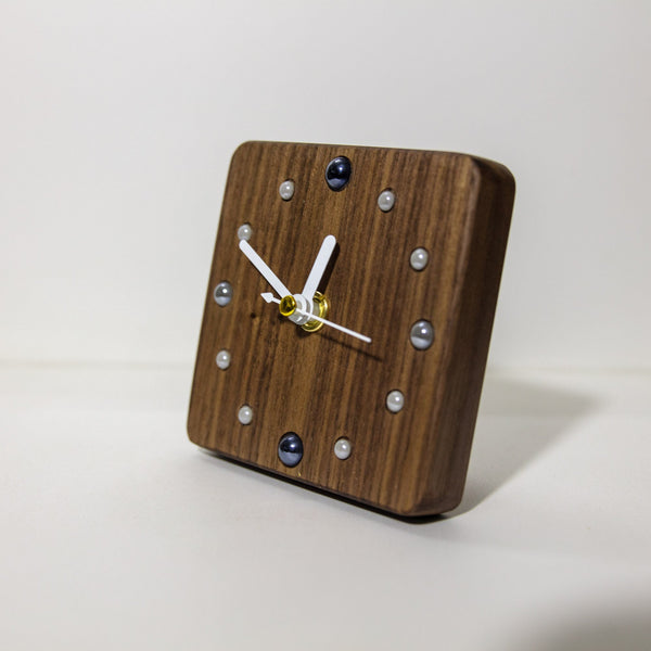 Artisan Black Walnut Wood Clock: Eco-Friendly Design for Country and Minimalist Homes - Handcrafted - Modern Home Decor - Perfect Gift-ArtWorkCrafts.com