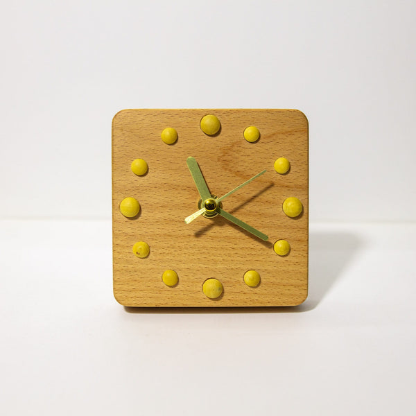 Handcrafted Beechwood Desktop Clock - Artisan Wooden Tabletop Clock - Modern Home Decor - Perfect Gift Ideas - Minimalist Eco-Friendly-ArtWorkCrafts.com