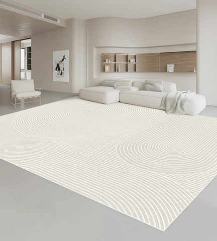 Simple Modern Floor Rugs, Dining Room Floor Rug, Large Floor Rugs for Living Room, Bedroom Large Geometric Grey Rugs, Contemporary Area Rugs for Office-ArtWorkCrafts.com