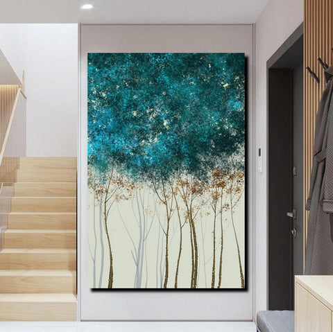 Dining Room Wall Art Ideas, Buy Canvas Art Online, Tree Paintings, Simple Modern Art, Simple Abstract Art, Large Acrylic Painting on Canvas-ArtWorkCrafts.com