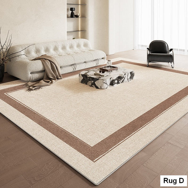 Contemporary Abstract Rugs for Dining Room, Simple Abstract Rugs for Living Room, Bedroom Floor Rugs, Modern Rug Ideas for Living Room-ArtWorkCrafts.com