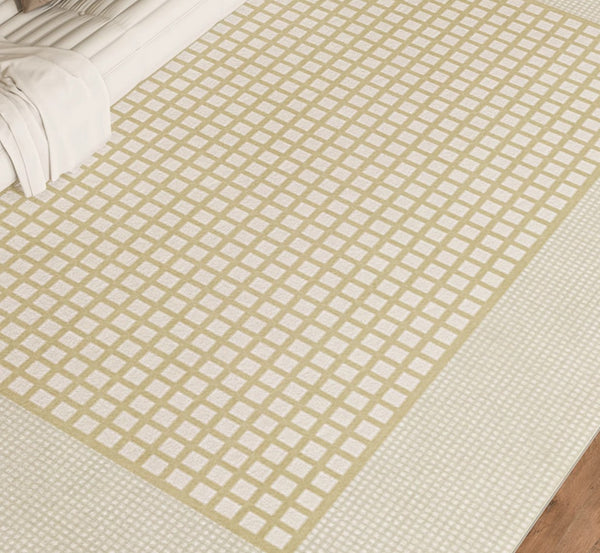 Chequer Modern Rugs for Living Room, Contemporary Soft Rugs Next to Bed, Dining Room Modern Floor Carpets, Modern Rug Ideas for Bedroom-ArtWorkCrafts.com