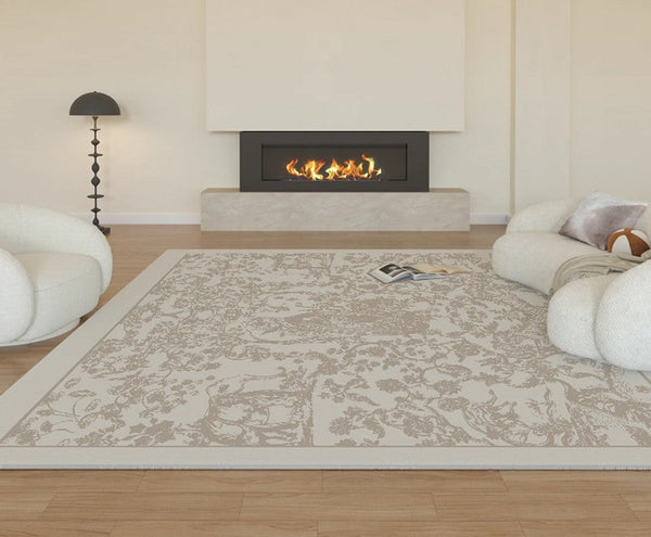 Contemporary Modern Rugs for Living Room, French Style Modern Rugs for Interior Design, Modern Rugs for Dining Room, Thick Soft Rugs under Coffee Table-ArtWorkCrafts.com