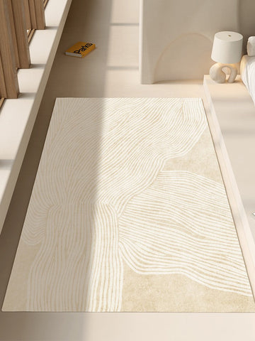 Thick Soft Floor Carpets for Living Room, Cream Color Modern Living Room Rugs, Dining Room Modern Rugs, Soft Contemporary Rugs for Bedroom-ArtWorkCrafts.com