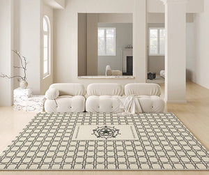 Geometric Modern Rugs for Dining Room, Contemporary Modern Rugs for Living Room, Mid Century Modern Rugs for Interior Design-ArtWorkCrafts.com