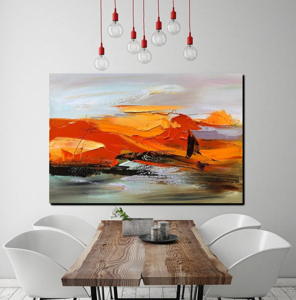 Large Painting for Living Room, Acrylic Paintings on Canvas, Large Paintings Behind Sofa, Heavy Texture Painting, Buy Paintings Online-ArtWorkCrafts.com