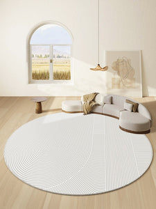 Unique Round Rugs under Coffee Table, Large Modern Round Rugs for Dining Room, Circular Modern Rugs for Bedroom, Contemporary Modern Rug Ideas for Living Room-ArtWorkCrafts.com