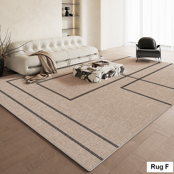 Bedroom Floor Rugs, Simple Abstract Rugs for Living Room, Contemporary Abstract Rugs for Dining Room, Modern Rug Ideas for Living Room-ArtWorkCrafts.com