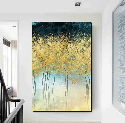 Buy Wall Art Online, Simple Abstract Art, Simple Modern Art, Bedroom Wall Art Ideas, Tree Paintings, Large Acrylic Painting on Canvas-ArtWorkCrafts.com