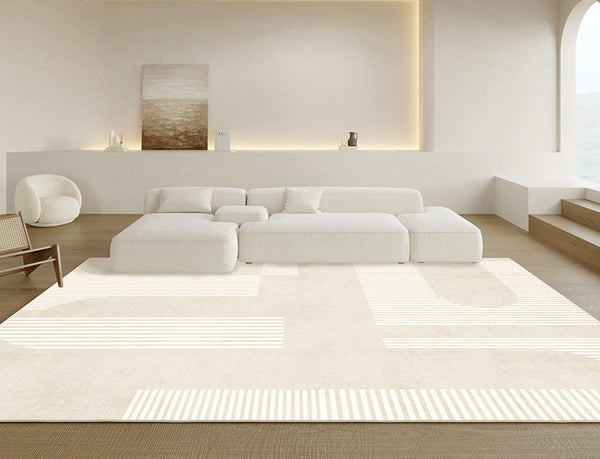 Living Room Modern Rugs, Soft Floor Carpets for Dining Room, Modern Living Room Rug Placement Ideas, Contemporary Area Rugs for Bedroom-ArtWorkCrafts.com