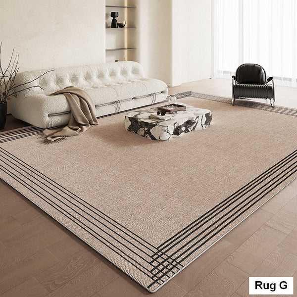 Modern Rug Ideas for Living Room, Contemporary Abstract Rugs for Dining Room, Simple Abstract Rugs for Living Room, Bedroom Floor Rugs-ArtWorkCrafts.com