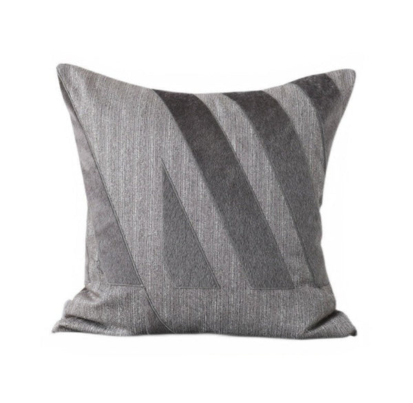 Modern Gray Throw Pillows for Couch, Decorative Throw Pillows, Modern Sofa Pillows, Simple Modern Throw Pillows for Living Room-ArtWorkCrafts.com