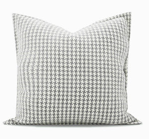 Gray Chequer Modern Sofa Pillows, Large Decorative Throw Pillows, Contemporary Square Modern Throw Pillows for Couch, Abstract Throw Pillow for Interior Design-ArtWorkCrafts.com