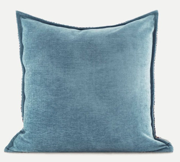 Modern Sofa Pillows, Large Abstract Blue Decorative Throw Pillows, Contemporary Square Modern Throw Pillows for Couch, Simple Throw Pillow for Interior Design-ArtWorkCrafts.com