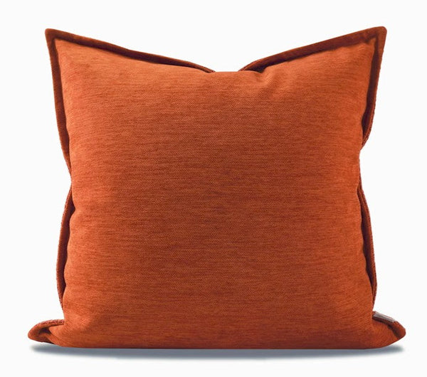 Orange Square Modern Throw Pillows for Couch, Large Contemporary Modern Sofa Pillows, Simple Decorative Throw Pillows, Large Throw Pillow for Interior Design-ArtWorkCrafts.com