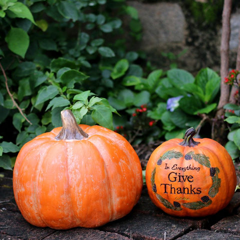 Large Thanksgiving Pumpkins for Garden Ornaments, Cute Resin Pumpkins for Garden Courtyard Ornament, Villa Outdoor Decor Gardening Ideas-ArtWorkCrafts.com