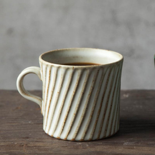 Handmade Pottery Coffee Cup, Cappuccino Coffee Mug, Large Capacity Coffee Cup, Pottery Tea Cup-ArtWorkCrafts.com