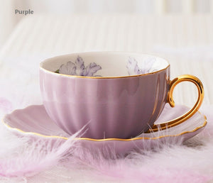 Beautiful British Tea Cups, Unique Afternoon Tea Cups and Saucers, Elegant Ceramic Coffee Cups, Royal Bone China Porcelain Tea Cup Set-ArtWorkCrafts.com