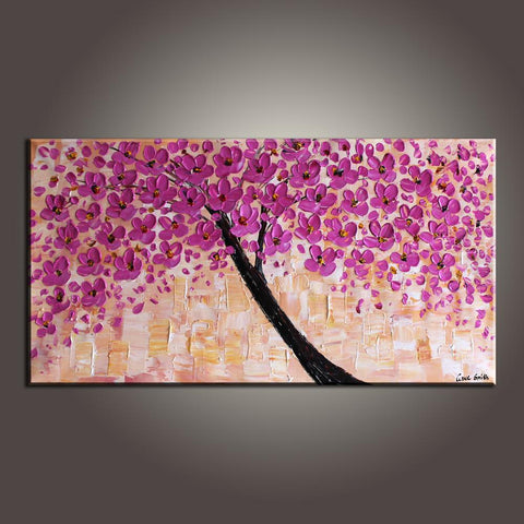 Contemporary Art, Art Painting, Flower Art, Modern Art, Abstract Art Painting, Canvas Wall Art, Living Room Wall Art, Canvas Art-ArtWorkCrafts.com