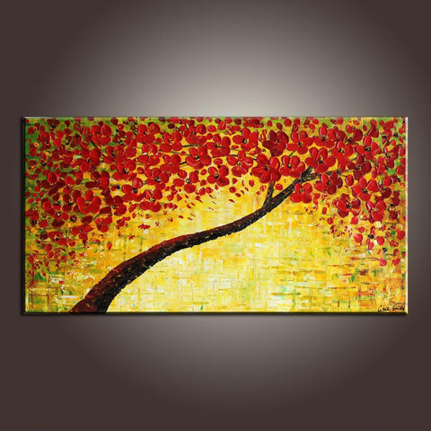 Modern Art, Art Painting, Contemporary Art, Flower Art, Abstract Art Painting, Canvas Wall Art, Living Room Wall Art, Canvas Art-ArtWorkCrafts.com