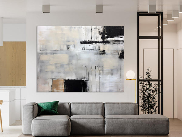 Large Original Abstract Wall Art, Simple Modern Art, Contemporary Acrylic Paintings, Oversized Paintings on Canvas, Large Canvas Paintings for Living Room-ArtWorkCrafts.com