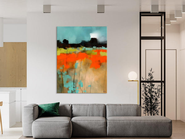 Modern Abstract Wall Art, Extra Large Canvas Painting for Dining Room, Original Canvas Wall Art Paintings, Abstract Landscape Paintings-ArtWorkCrafts.com