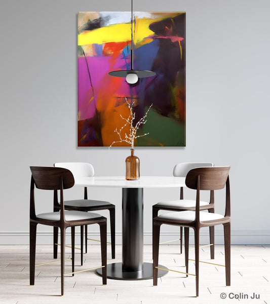 Extra Large Abstract Painting for Dining Room, Large Original Abstract Wall Art, Contemporary Acrylic Paintings, Abstract Painting on Canvas-ArtWorkCrafts.com