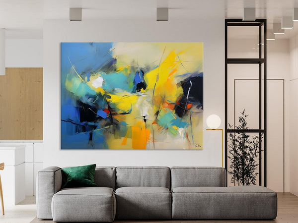 Hand Painted Canvas Art, Contemporary Acrylic Art, Oversized Canvas Paintings, Original Abstract Art, Huge Wall Art Ideas for Living Room-ArtWorkCrafts.com