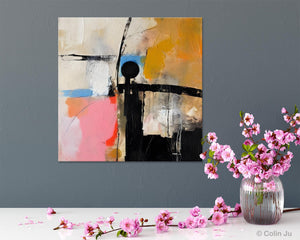 Extra Large Abstract Paintings for Bedroom, Original Modern Acrylic Wall Art, Modern Canvas Art Paintings, Abstract Wall Art for Dining Room-ArtWorkCrafts.com