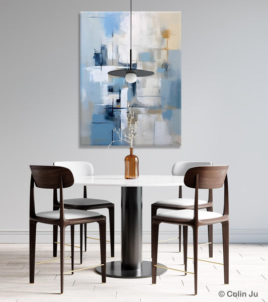 Hand Painted Acrylic Painting on Canvas, Large Modern Canvas Art, Original Abstract Art Paintings, Large Wall Art Painting for Dining Room-ArtWorkCrafts.com