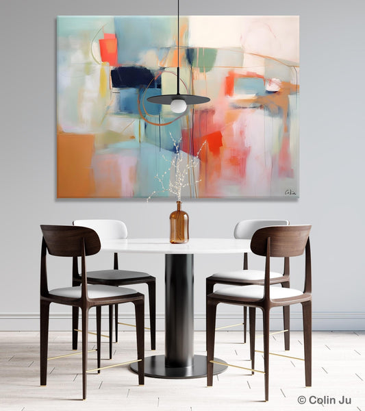 Large Modern Canvas Art, Original Abstract Art Paintings, Hand Painted Acrylic Painting on Canvas, Large Wall Art Painting for Dining Room-ArtWorkCrafts.com