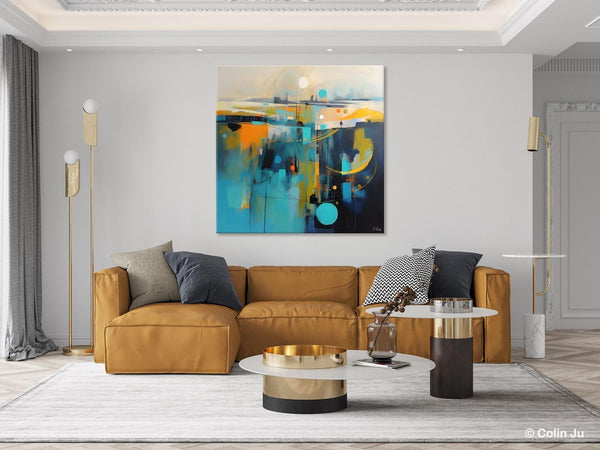 Extra Large Abstract Painting for Living Room, Acrylic Canvas Paintings, Original Modern Wall Art, Oversized Contemporary Acrylic Paintings-ArtWorkCrafts.com