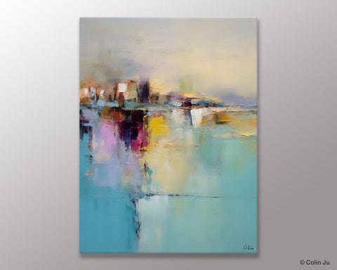 Oversized Contemporary Acrylic Paintings, Modern Abstract Paintings, Extra Large Canvas Painting for Living Room, Original Canvas Wall Art-ArtWorkCrafts.com