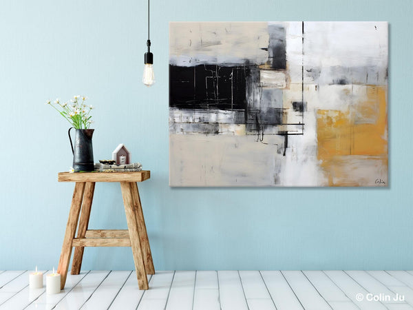 Modern Abstract Art Paintings, Extra Large Canvas Painting for Bedroom, Original Canvas Wall Art, Oversized Contemporary Acrylic Paintings-ArtWorkCrafts.com