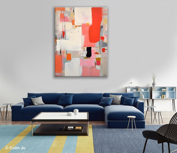 Extra Large Painting on Canvas, Huge Contemporary Acrylic Paintings, Extra Large Canvas Painting for Bedroom, Original Abstract Wall Art-ArtWorkCrafts.com