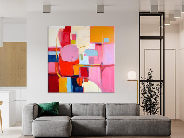 Ultra Modern Acrylic Paintings, Abstract Painting for Bedroom, Original Modern Wall Art Paintings, Oversized Contemporary Canvas Paintings-ArtWorkCrafts.com