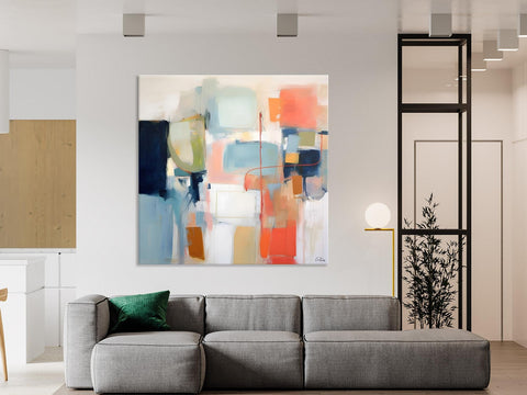 Large Abstract Painting for Bedroom, Original Modern Paintings, Contemporary Canvas Art, Modern Acrylic Artwork, Buy Art Paintings Online-ArtWorkCrafts.com