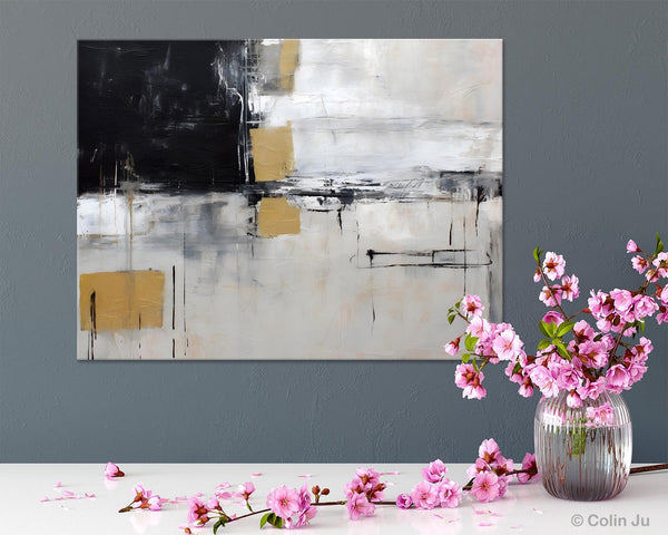 Original Abstract Art, Modern Wall Art Ideas for Bedroom, Extra Large Canvas Paintings, Impasto Art Painting, Contemporary Acrylic Paintings-ArtWorkCrafts.com