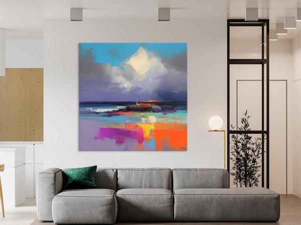 Landscape Canvas Paintings, Modern Canvas Wall Art Paintings, Original Canvas Painting for Living Room, Acrylic Painting on Canvas-ArtWorkCrafts.com