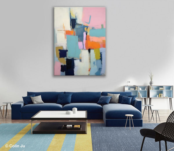 Contemporary Wall Art Paintings, Acrylic Painting on Canvas, Abstract Paintings for Bedroom, Extra Large Original Art, Buy Wall Art Online-ArtWorkCrafts.com