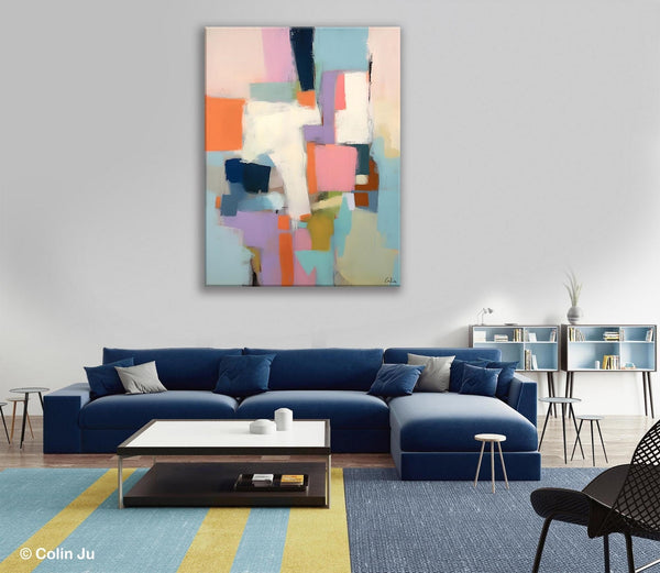 Extra Large Modern Wall Art, Acrylic Painting on Canvas, Contemporary Painting, Canvas Paintings for Dining Room, Original Abstract Painting-ArtWorkCrafts.com