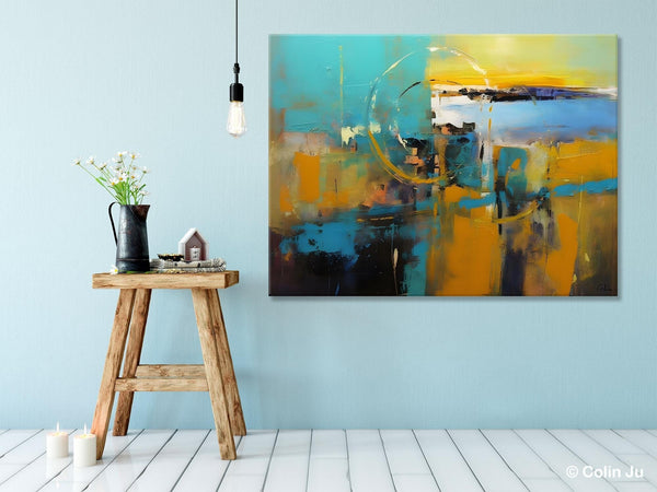 Oversized Canvas Paintings, Original Abstract Art, Hand Painted Canvas Art, Contemporary Acrylic Art, Huge Wall Art Ideas for Living Room-ArtWorkCrafts.com