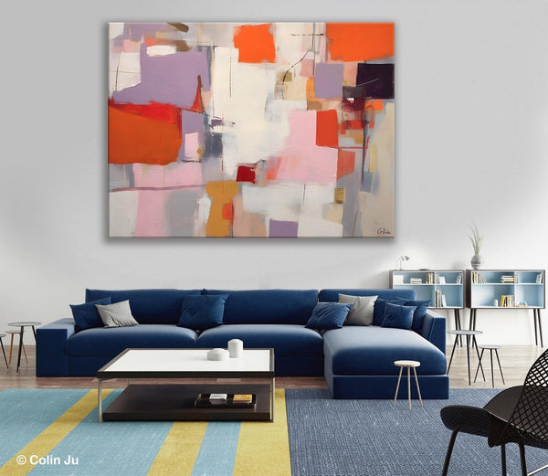 Acrylic Paintings on Canvas, Large Original Abstract Art, Contemporary Acrylic Painting on Canvas, Oversized Modern Abstract Wall Paintings-ArtWorkCrafts.com