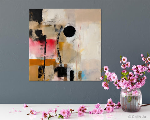 Modern Canvas Art Paintings, Abstract Wall Art for Bedroom, Original Modern Acrylic Artwork, Extra Large Abstract Paintings for Dining Room-ArtWorkCrafts.com