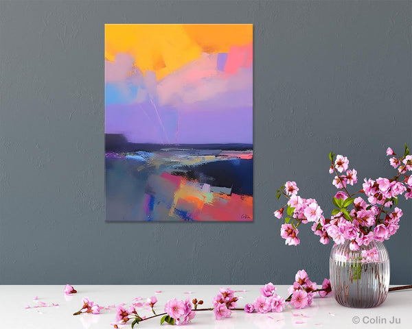 Abstract Landscape Artwork, Contemporary Wall Art Paintings, Extra Large Original Art, Landscape Painting on Canvas, Hand Painted Canvas Art-ArtWorkCrafts.com